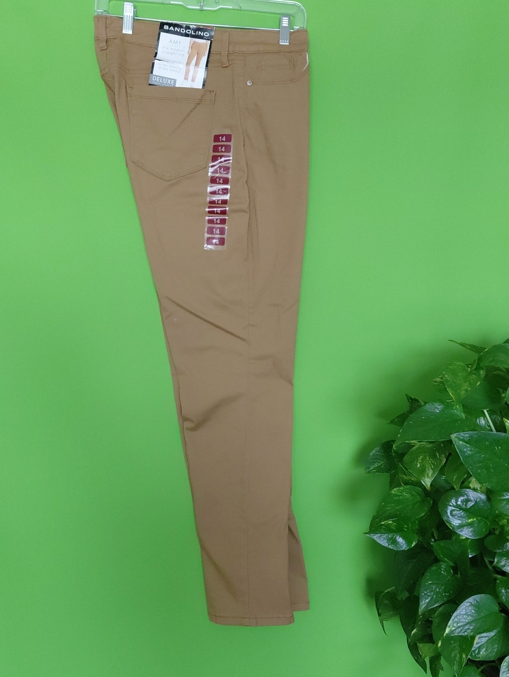 Bandolino AMY  Women's Straight Leg Brown Pants, Sz. 14, NWT